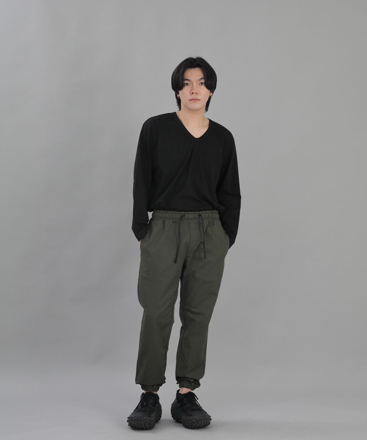 세인트크루(SAINTCREW) 와이드 테이퍼드 조거팬츠 WRG-358 카키
