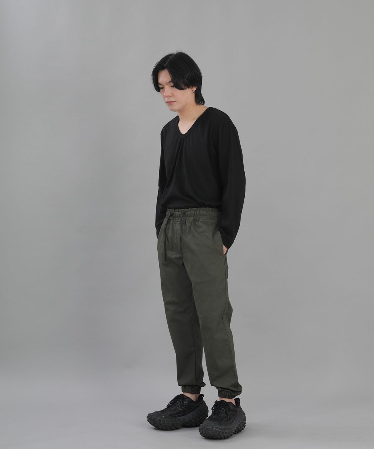세인트크루(SAINTCREW) 와이드 테이퍼드 조거팬츠 WRG-358 카키