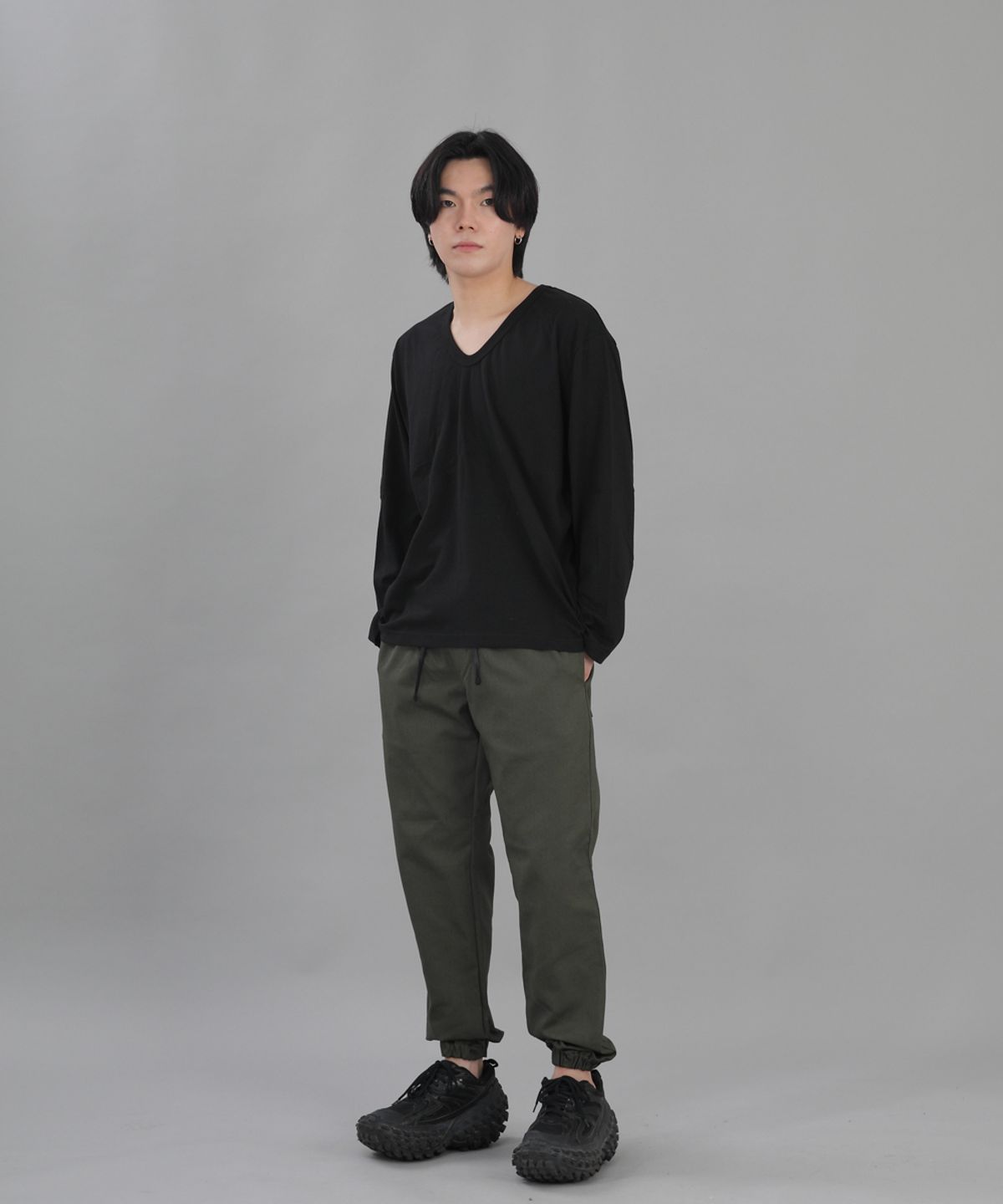 세인트크루(SAINTCREW) 와이드 테이퍼드 조거팬츠 WRG-358 카키