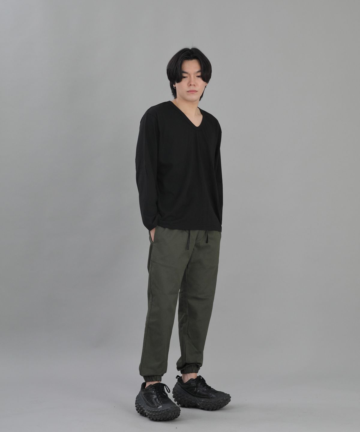 세인트크루(SAINTCREW) 와이드 테이퍼드 조거팬츠 WRG-358 카키
