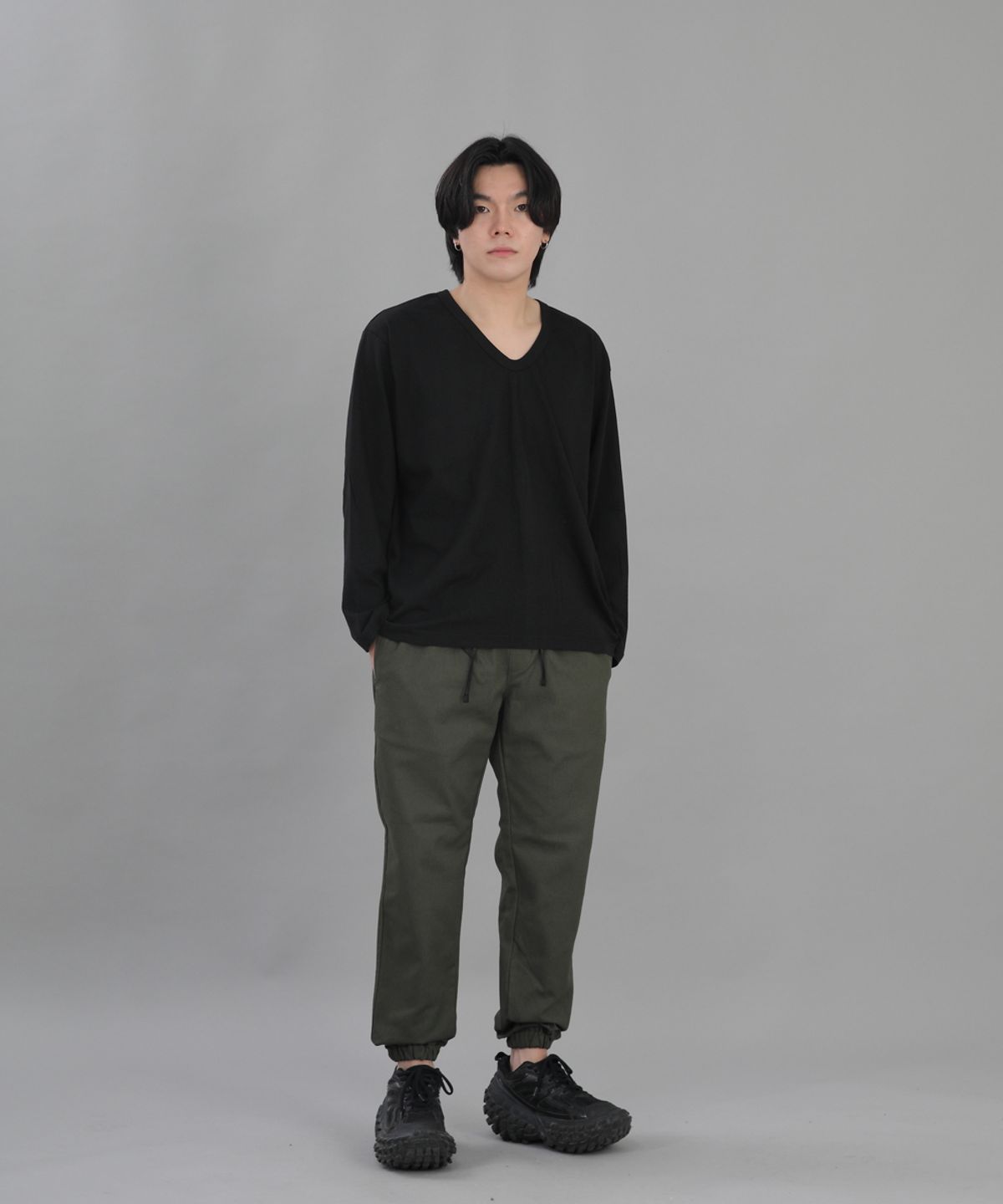 세인트크루(SAINTCREW) 와이드 테이퍼드 조거팬츠 WRG-358 카키