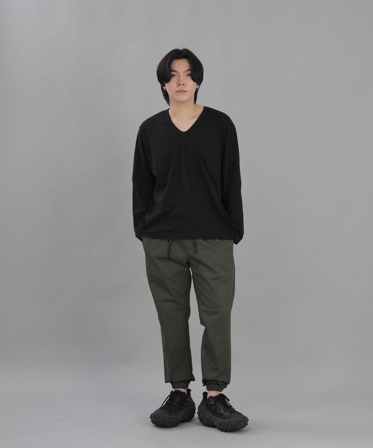 세인트크루(SAINTCREW) 와이드 테이퍼드 조거팬츠 WRG-358 카키