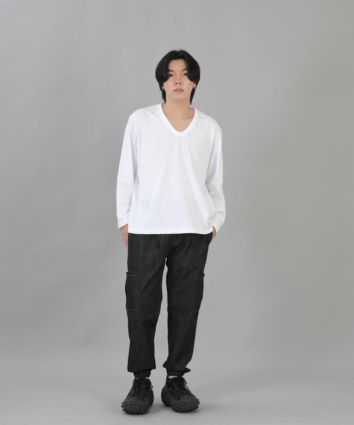 세인트크루(SAINTCREW) 인하우스 카고조거팬츠 IHC-359 블랙데님 BRS