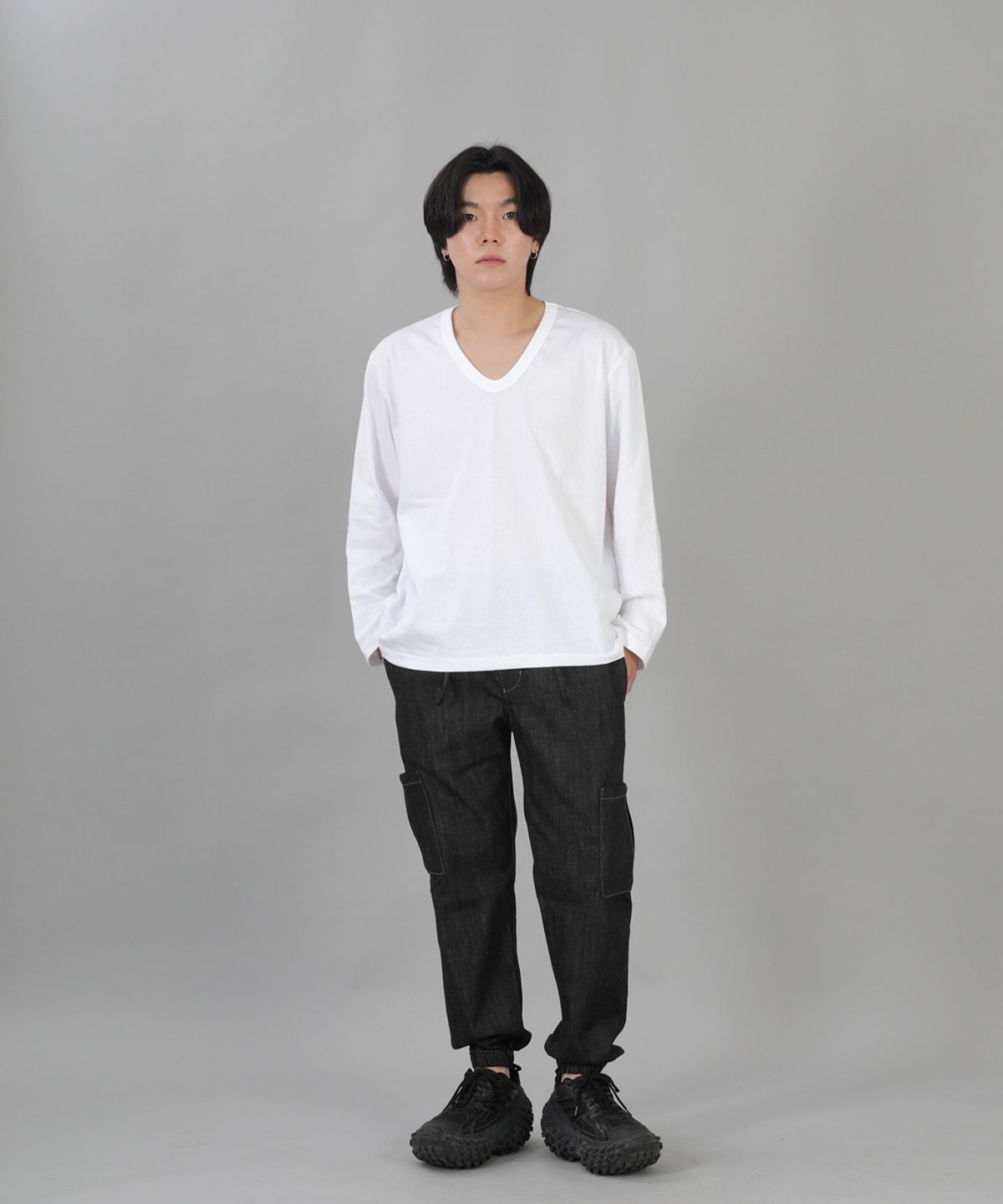 세인트크루(SAINTCREW) 인하우스 카고조거팬츠 IHC-359 블랙데님 BRS