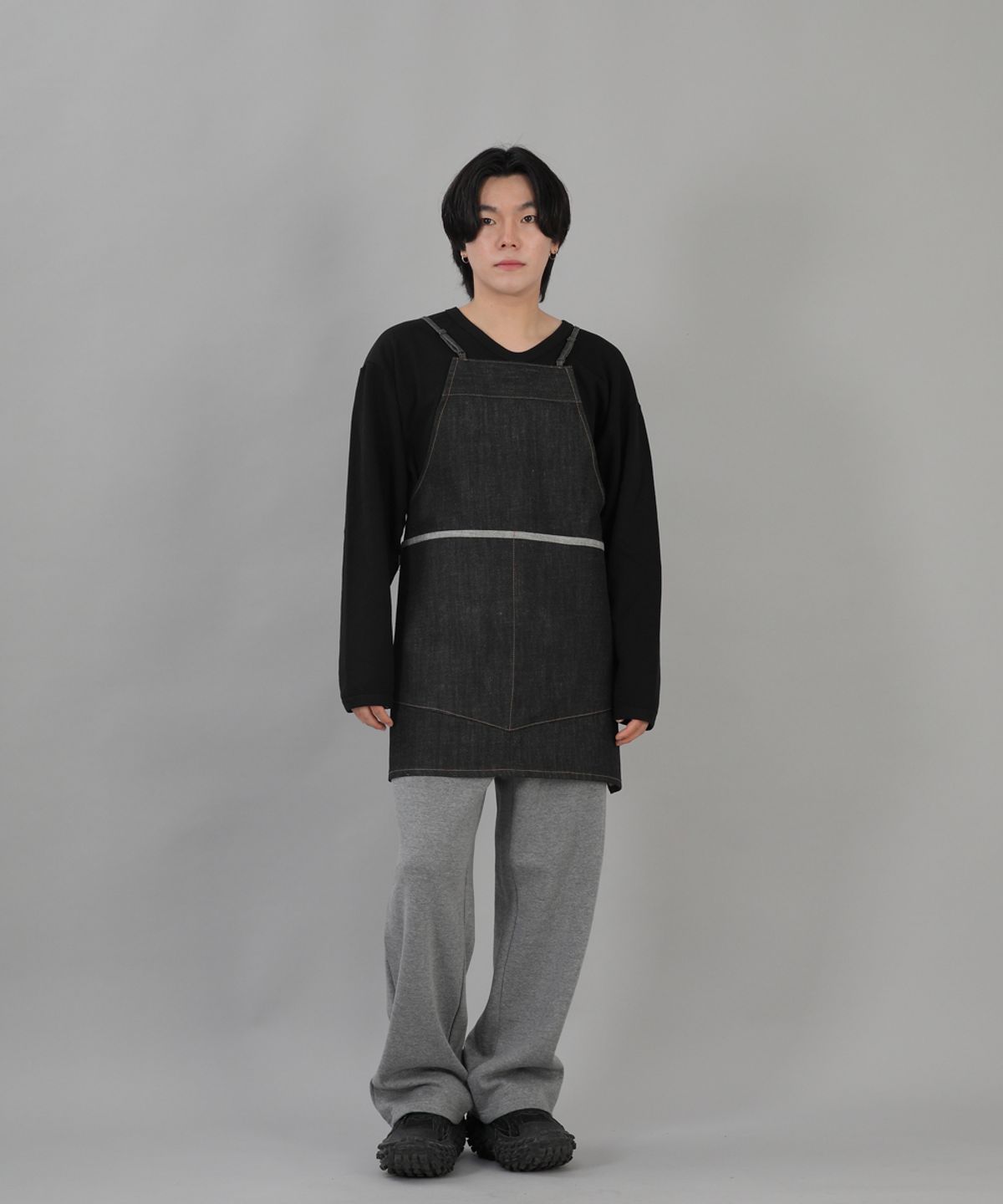 세인트크루(SAINTCREW) 미니멀 와이드포켓 에이프런 MWA-1320 데님블랙