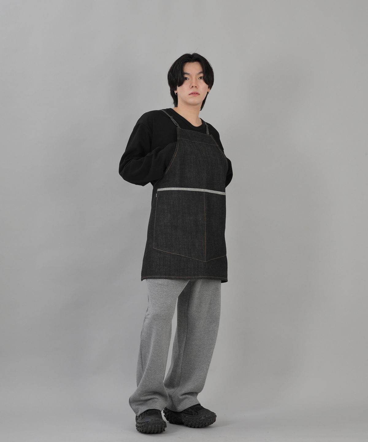 세인트크루(SAINTCREW) 미니멀 와이드포켓 에이프런 MWA-1320 데님블랙