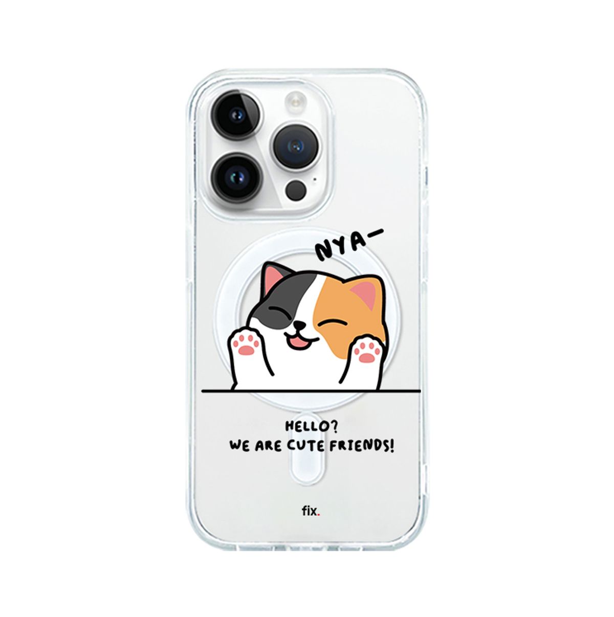 케이스픽스(CASEFIX) 삼성 갤럭시  시리즈  맥세이프 젤하드 큐티프렌즈냥 디자인 케이스