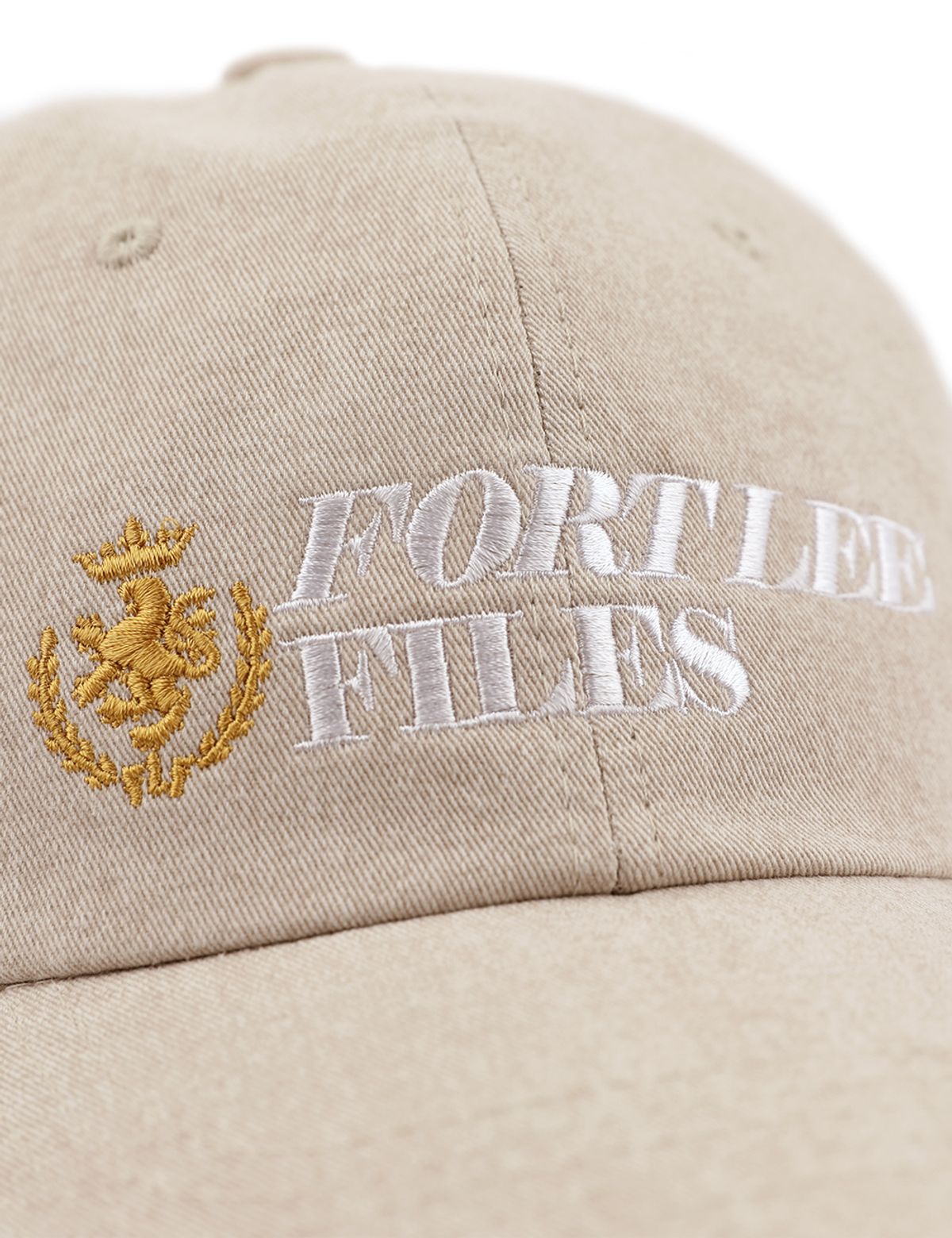 포트 리 파일즈(FORTLEEFILES) FLF 틸트 로고 볼캡(웜 베이지)