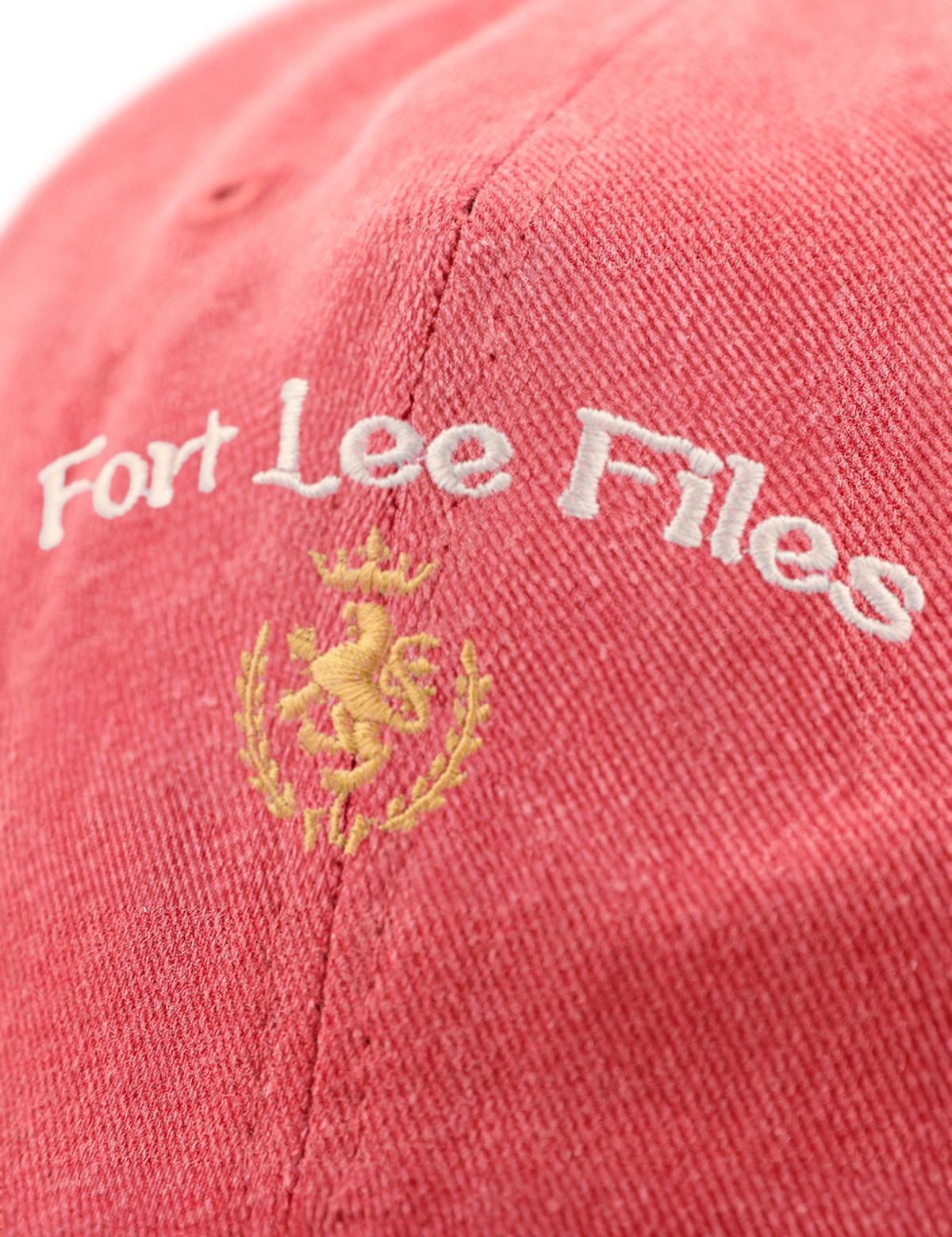 포트 리 파일즈(FORTLEEFILES) FLF 아치 로고 6패널 캡(빈티지 레드)