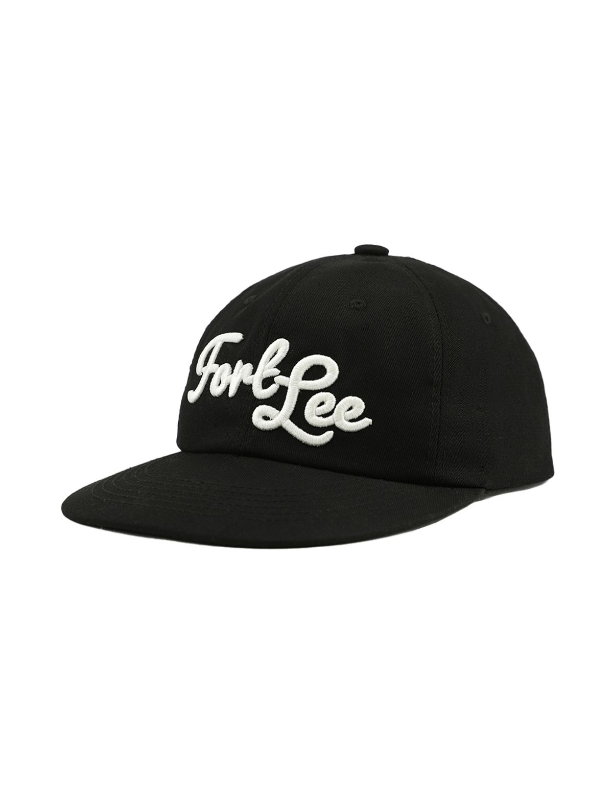 포트 리 파일즈(FORTLEEFILES) FLF 스크립트 로고 6패널 캡(블랙)