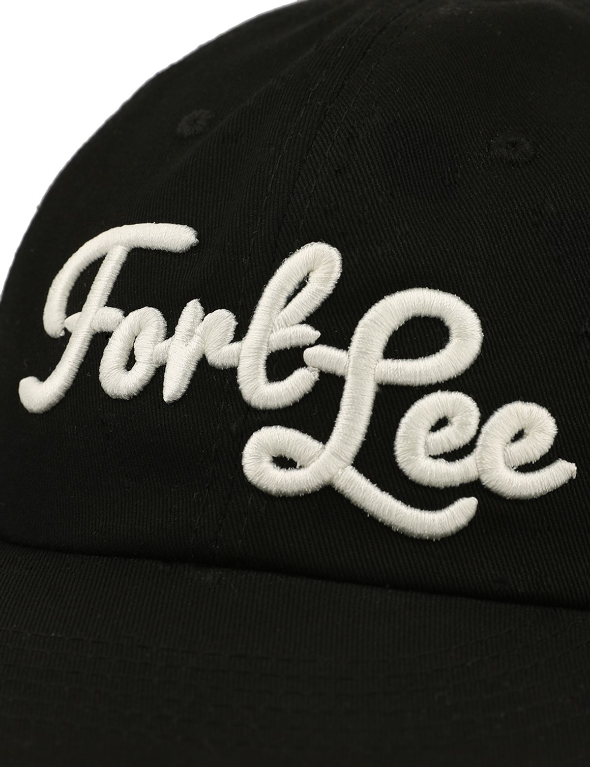 포트 리 파일즈(FORTLEEFILES) FLF 스크립트 로고 6패널 캡(블랙)