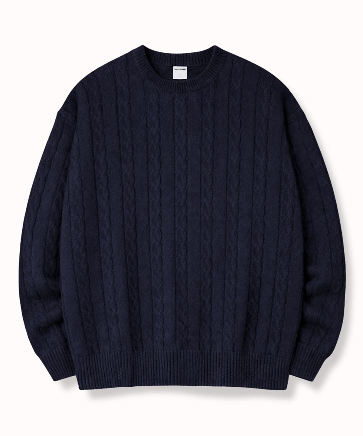 베이직라벨(BASIC LABEL) Lia Round neck twisted cable knitwear 5 Color [BLBK_5011]