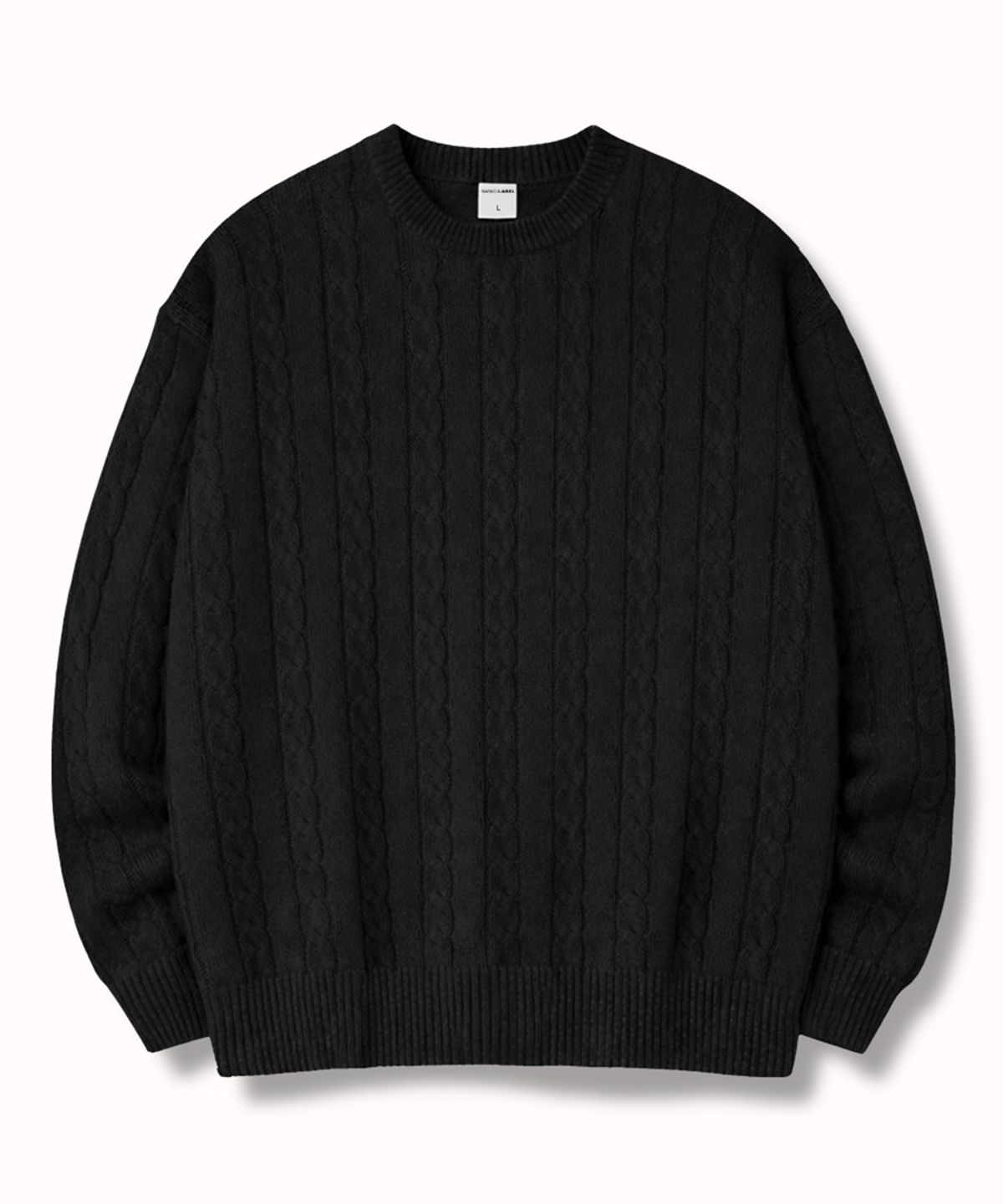 베이직라벨(BASIC LABEL) Lia Round neck twisted cable knitwear 5 Color [BLBK_5011]