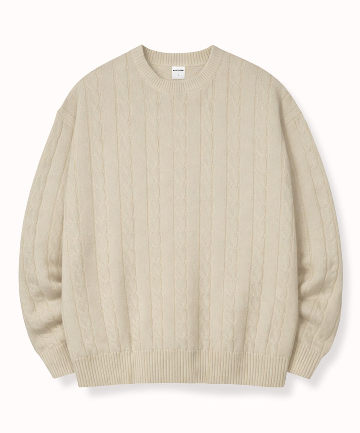베이직라벨(BASIC LABEL) Lia Round neck twisted cable knitwear 5 Color [BLBK_5011]