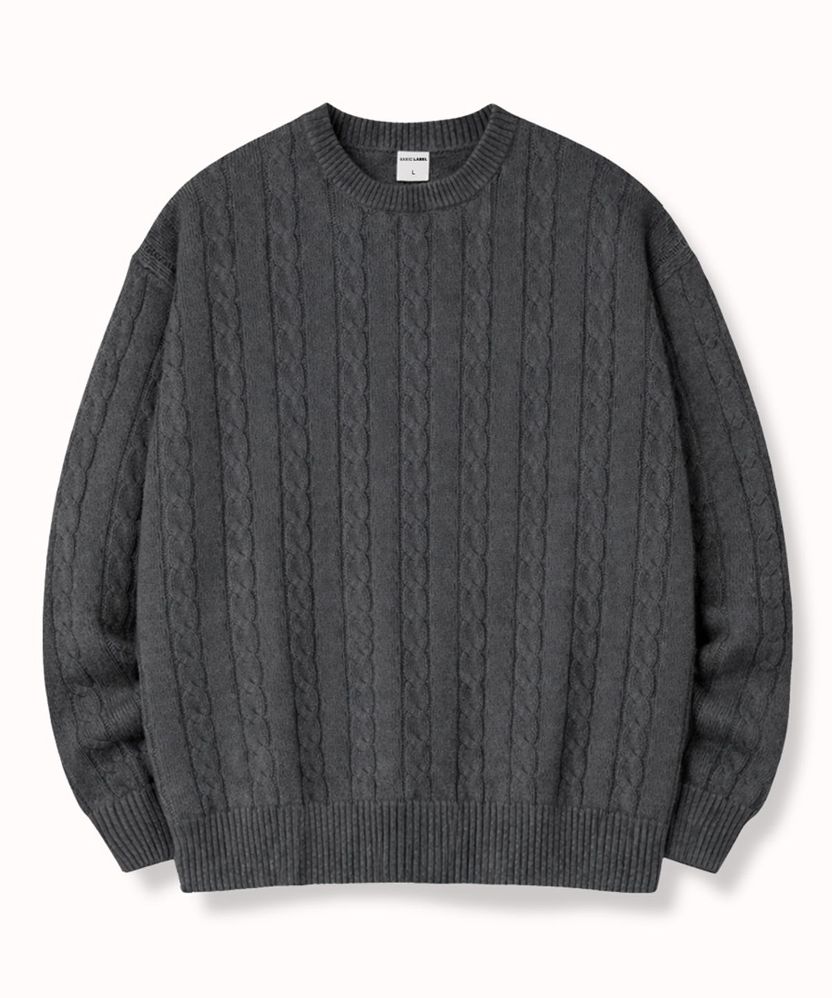 베이직라벨(BASIC LABEL) Lia Round neck twisted cable knitwear 5 Color [BLBK_5011]