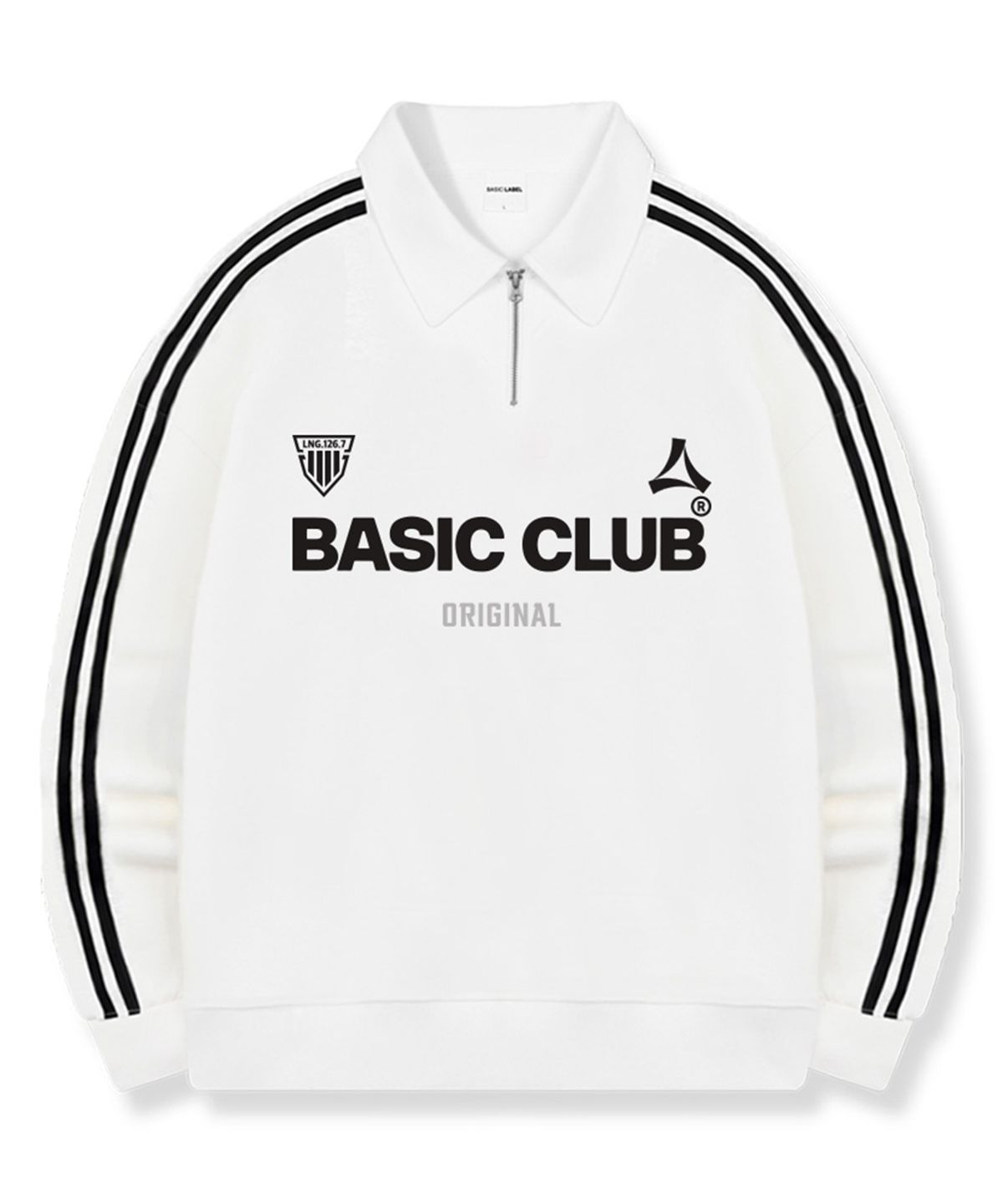 베이직라벨(BASIC LABEL) Club Origin Oversized fit track collar half zip-up sweatshirt 2 Color [BLBM_6003]