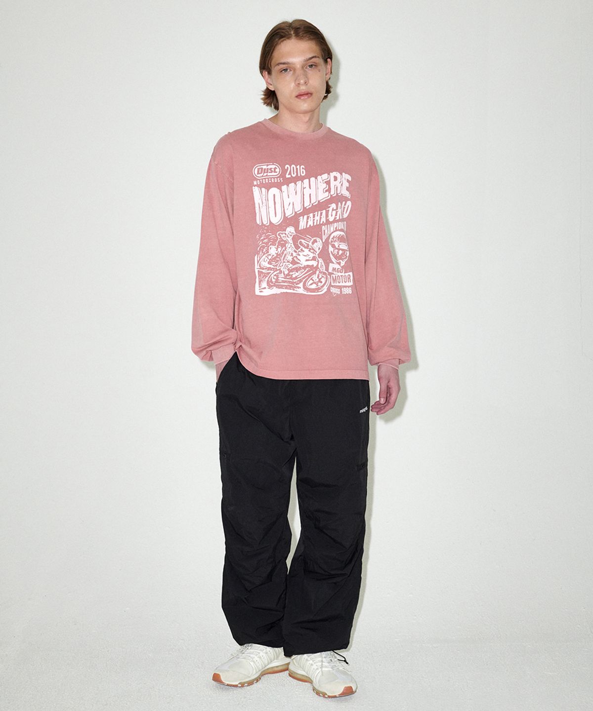 마하그리드(MAHAGRID) DUST MOTORCROSS PIGMENT LS TEE PINK(MG2EFMT563A)