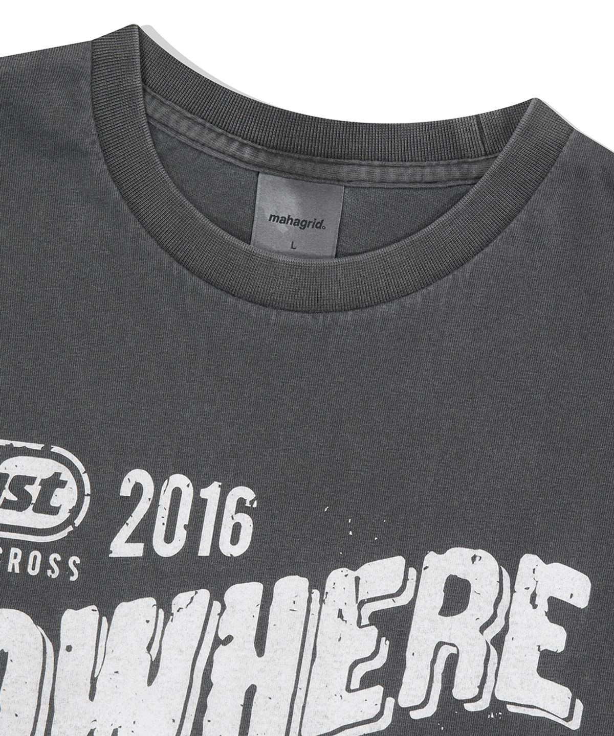 마하그리드(MAHAGRID) DUST MOTORCROSS PIGMENT LS TEE CHARCOAL(MG2EFMT563A)