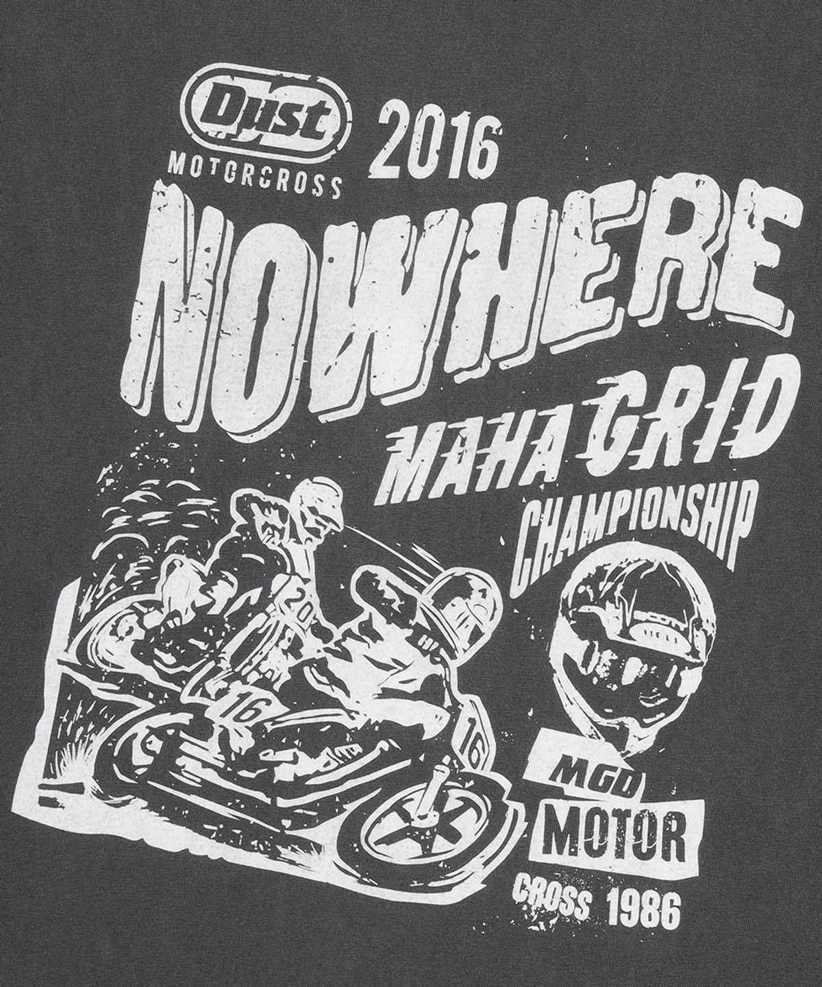 마하그리드(MAHAGRID) DUST MOTORCROSS PIGMENT LS TEE CHARCOAL(MG2EFMT563A)