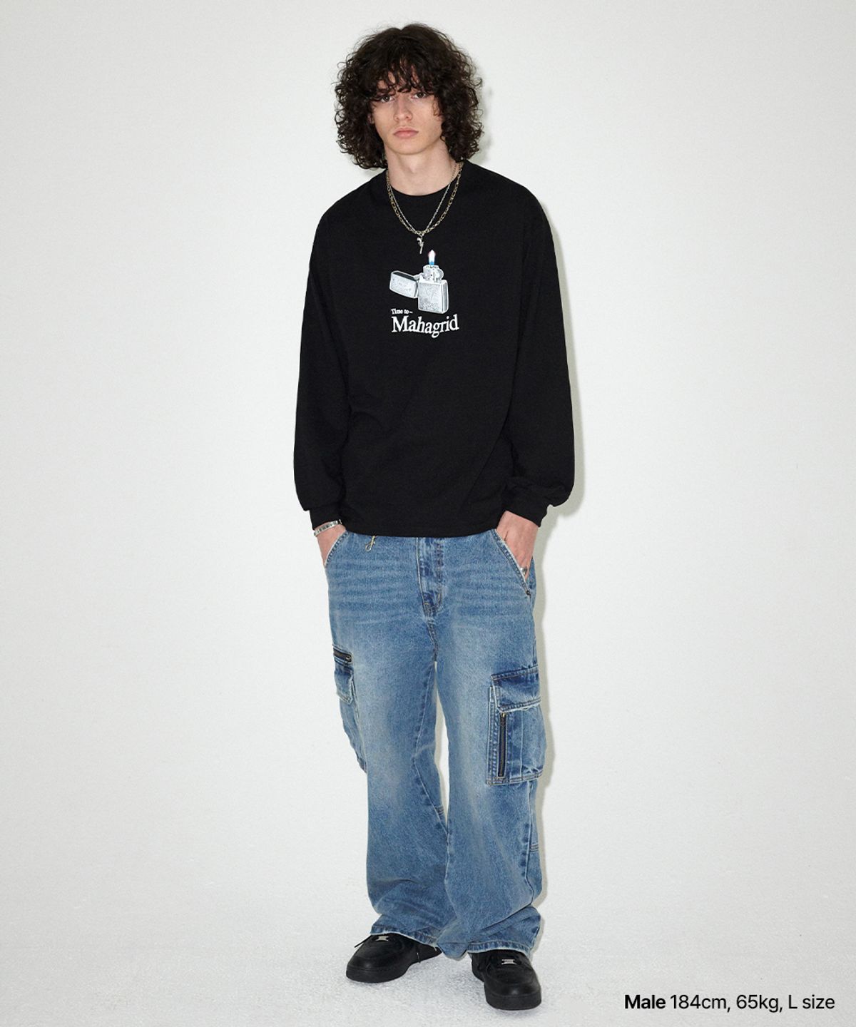 마하그리드(MAHAGRID) IT’S TIME TO LS TEE BLACK(MG2EFMT564A)