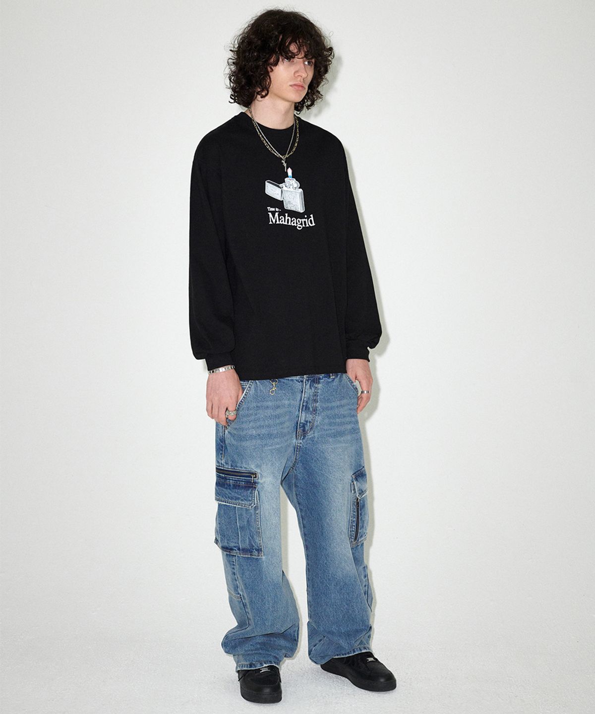 마하그리드(MAHAGRID) IT’S TIME TO LS TEE BLACK(MG2EFMT564A)