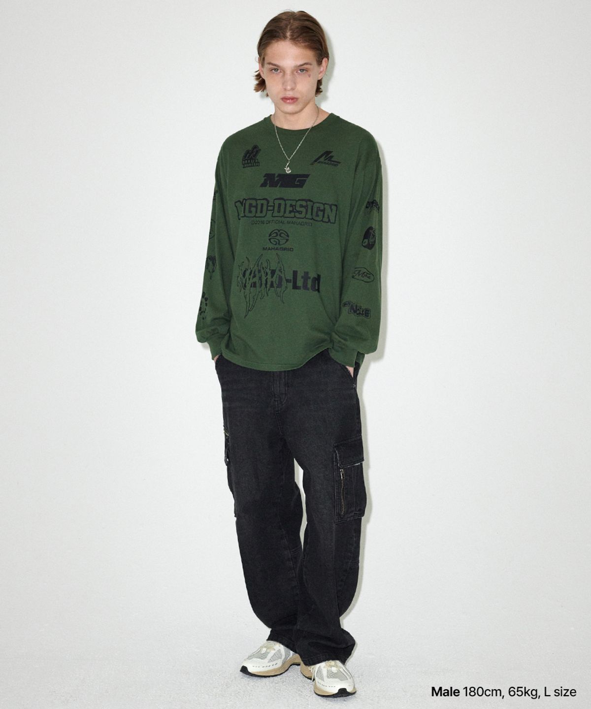 마하그리드(MAHAGRID) MGD SYMBOL LS TEE GREEN(MG2EFMT565A)