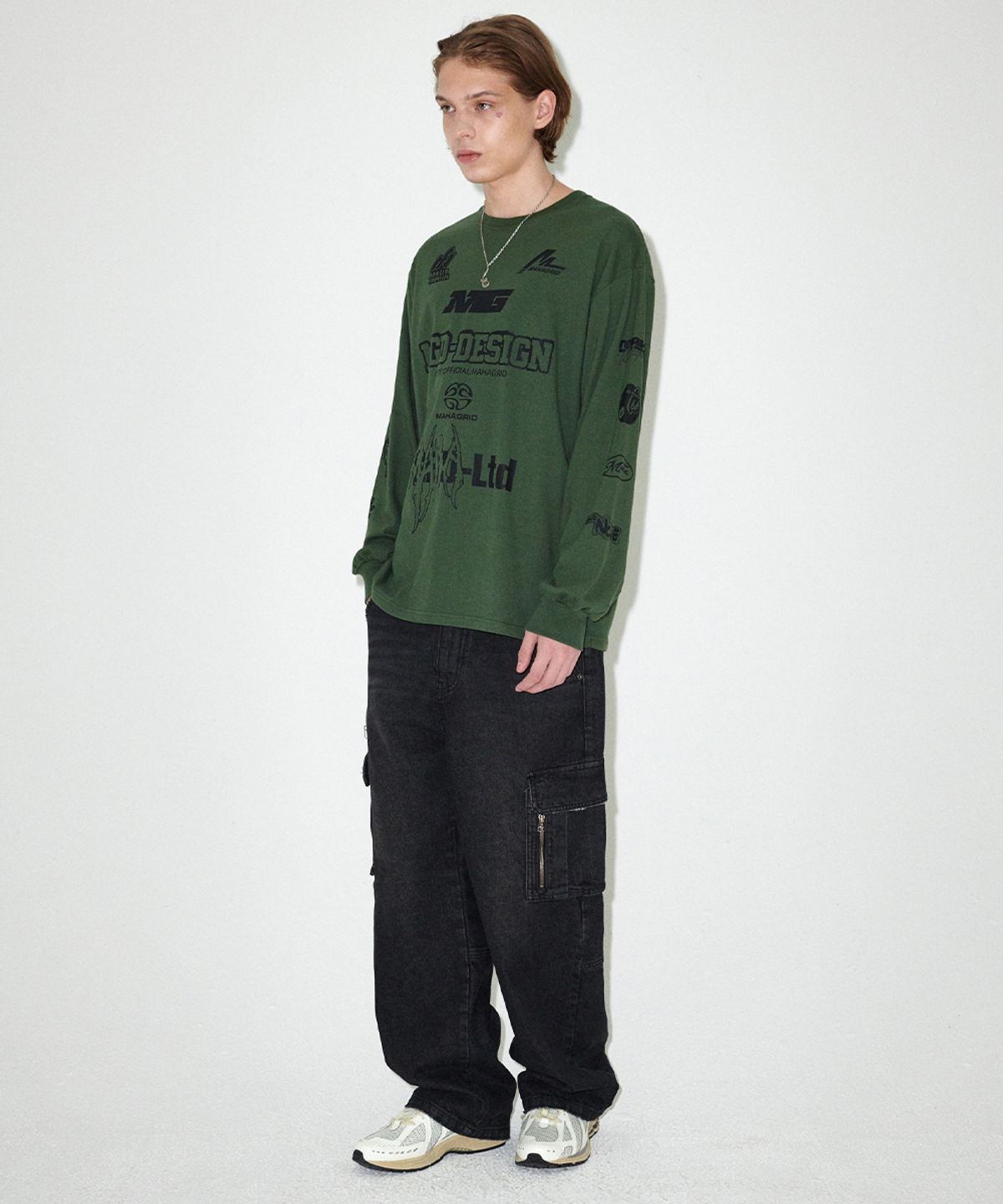 마하그리드(MAHAGRID) MGD SYMBOL LS TEE GREEN(MG2EFMT565A)