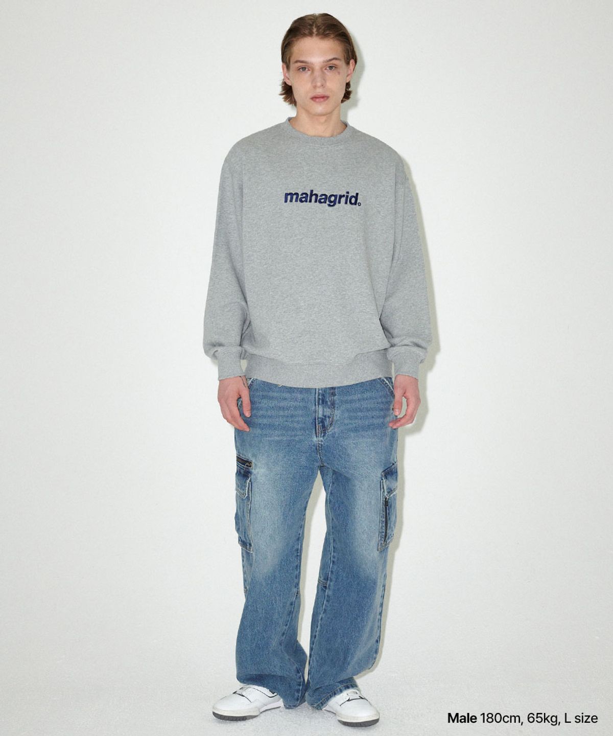 마하그리드(MAHAGRID) BASIC LOGO SWEATSHIRT GREY(MG2EFMM449A)