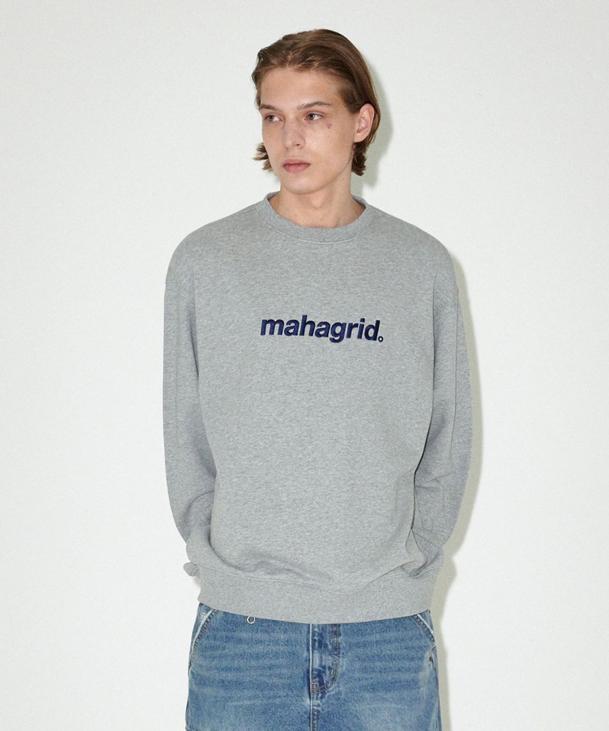마하그리드(MAHAGRID) BASIC LOGO SWEATSHIRT GREY(MG2EFMM449A)