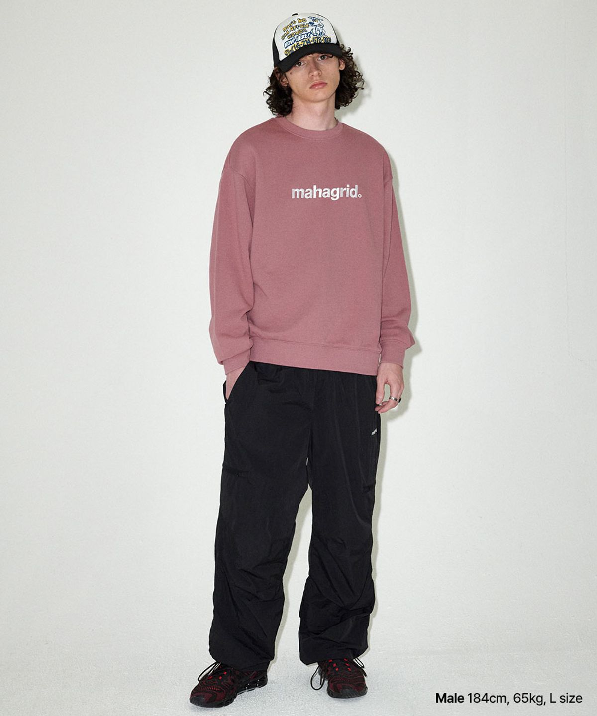 마하그리드(MAHAGRID) BASIC LOGO SWEATSHIRT PINK(MG2EFMM449A)
