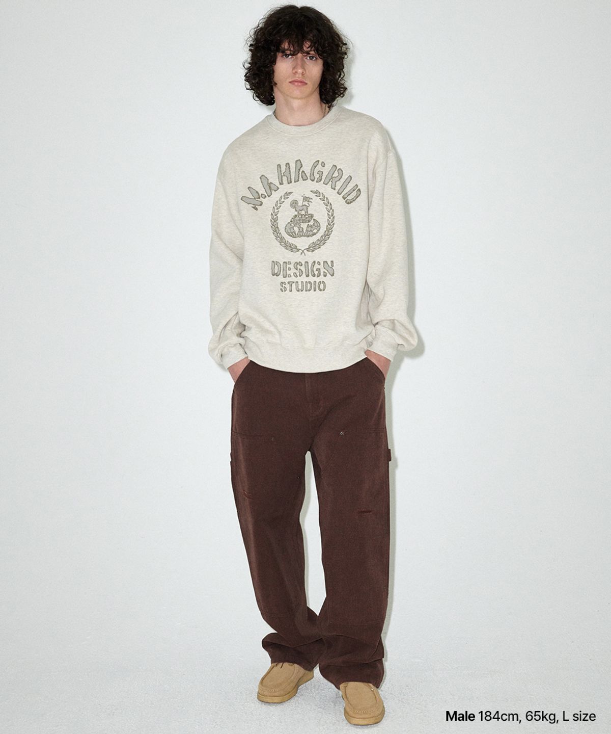 마하그리드(MAHAGRID) VINTAGE COLLEGE SWEATSHIRT_3colors