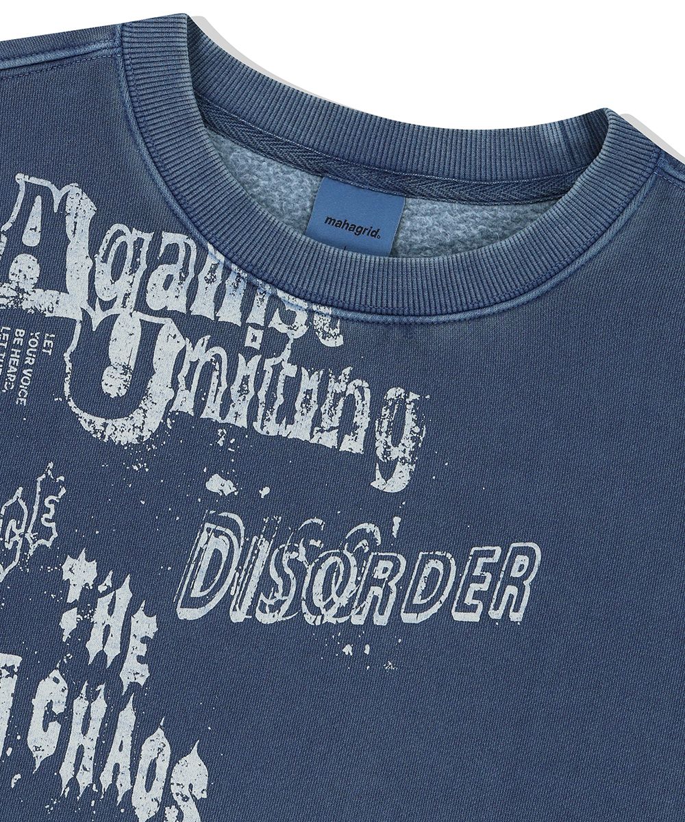 【mahagrid】24FW★ DISORDER PIGMENT SWEATSHIRT MAHAGRID