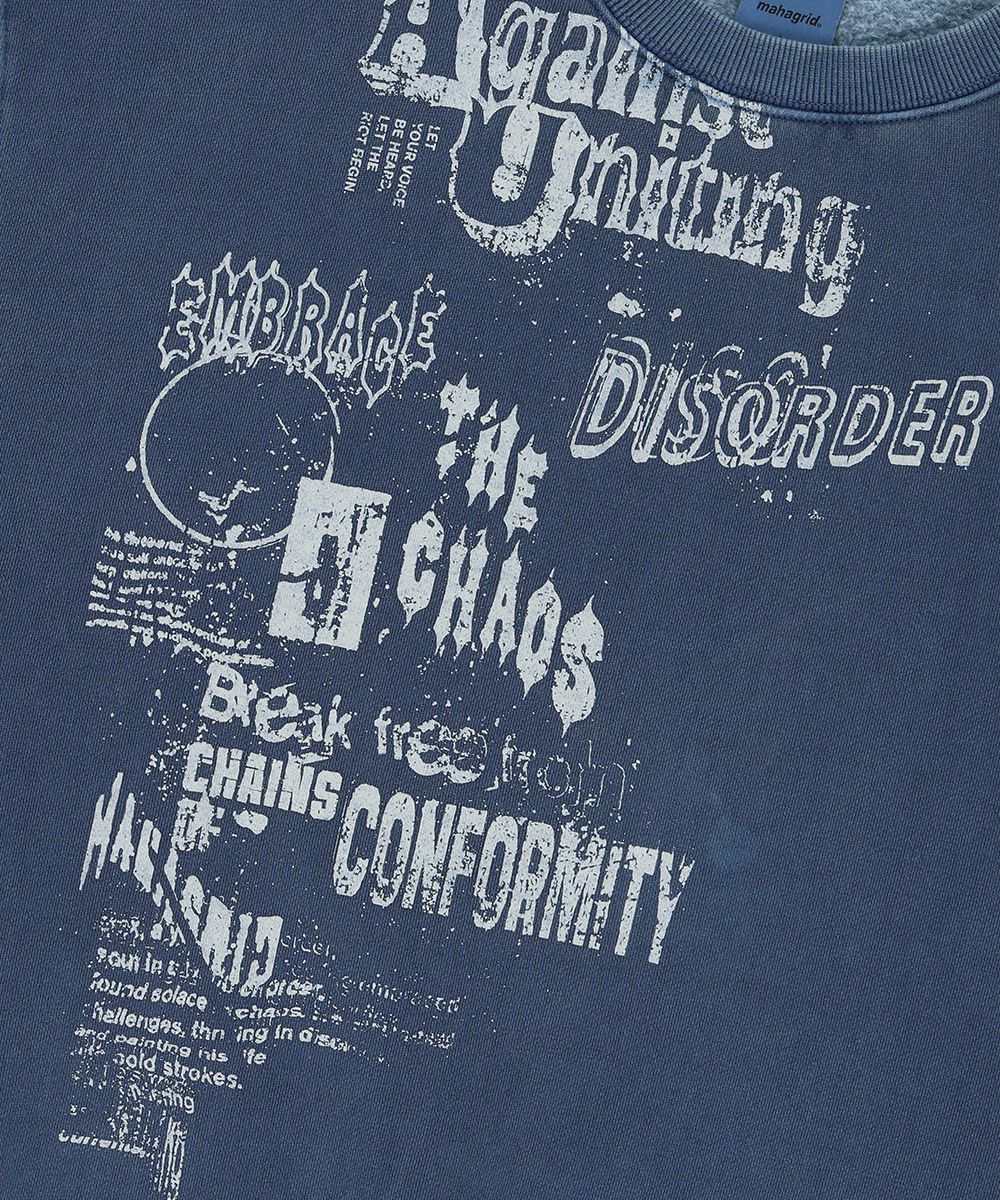 【mahagrid】24FW★ DISORDER PIGMENT SWEATSHIRT MAHAGRID