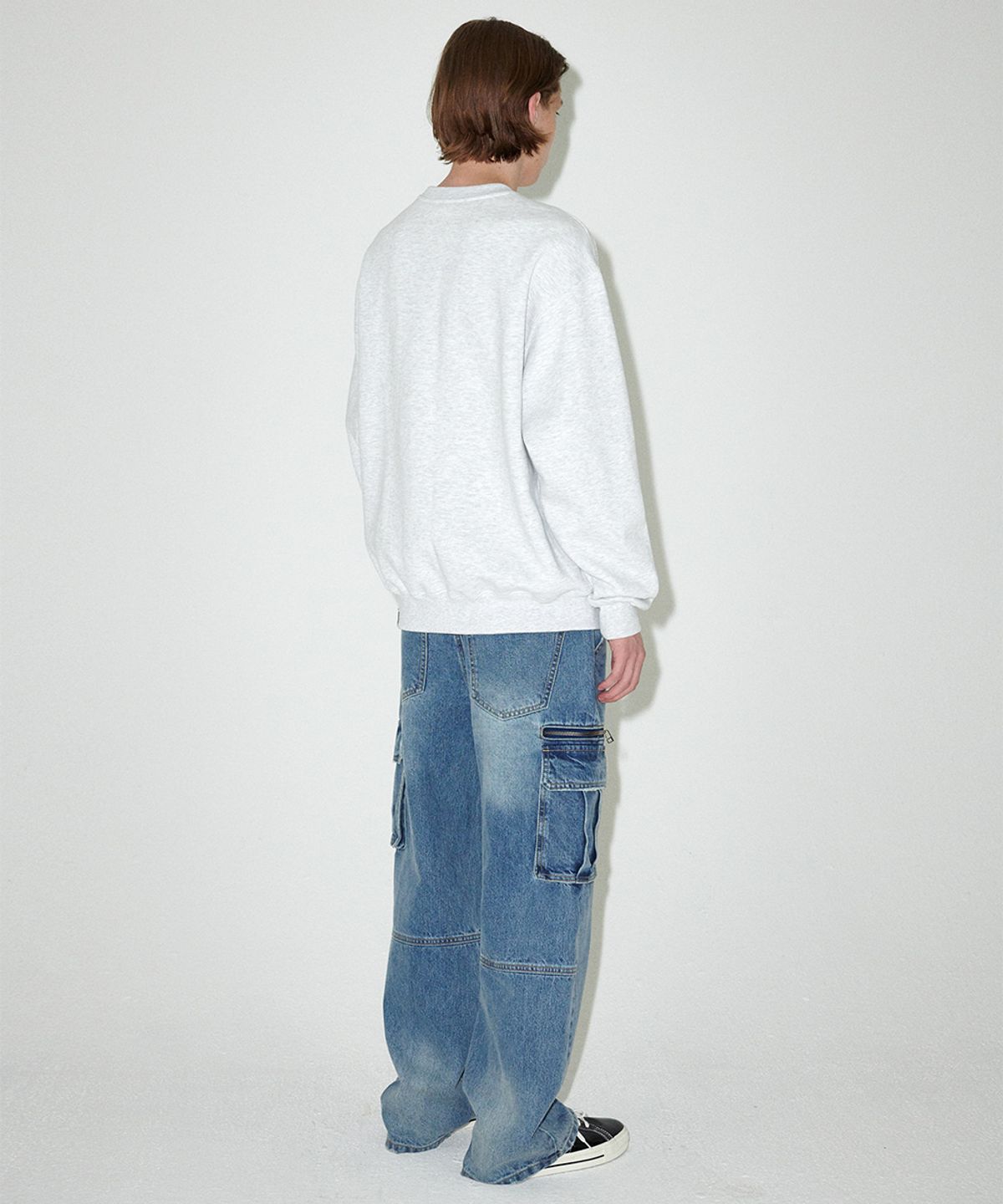 마하그리드(MAHAGRID) ANGEL ECLIPSE SWEATSHIRT LIGHT GREY(MG2EFMM461A)
