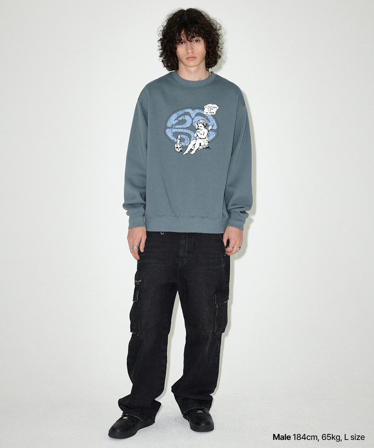 마하그리드(MAHAGRID) ANGEL ECLIPSE SWEATSHIRT BLUE(MG2EFMM461A)