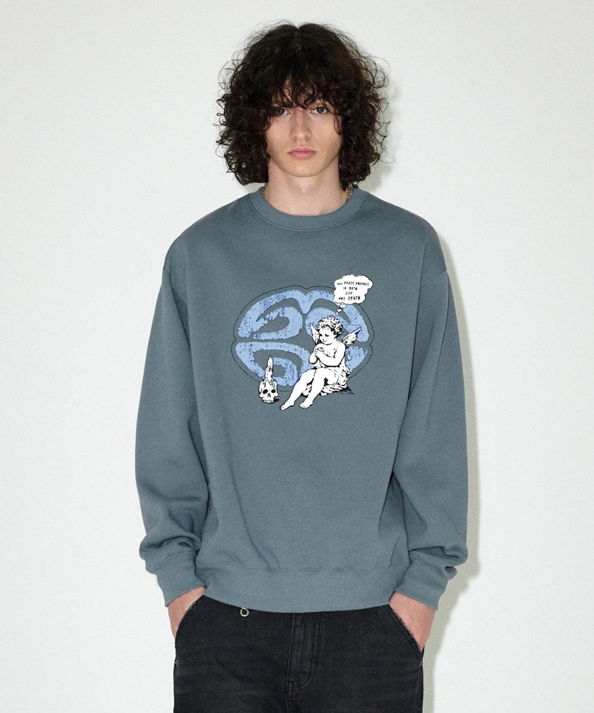 마하그리드(MAHAGRID) ANGEL ECLIPSE SWEATSHIRT BLUE(MG2EFMM461A)