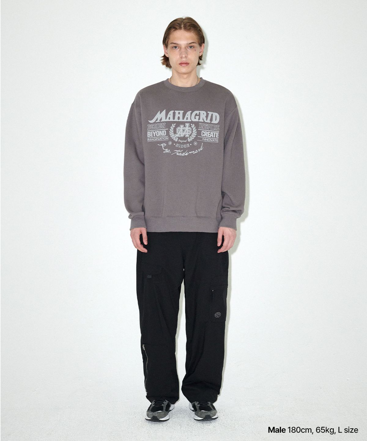 마하그리드(MAHAGRID) TRADEMARK SWEATSHIRT MOCHA GREY(MG2EFMM462A)