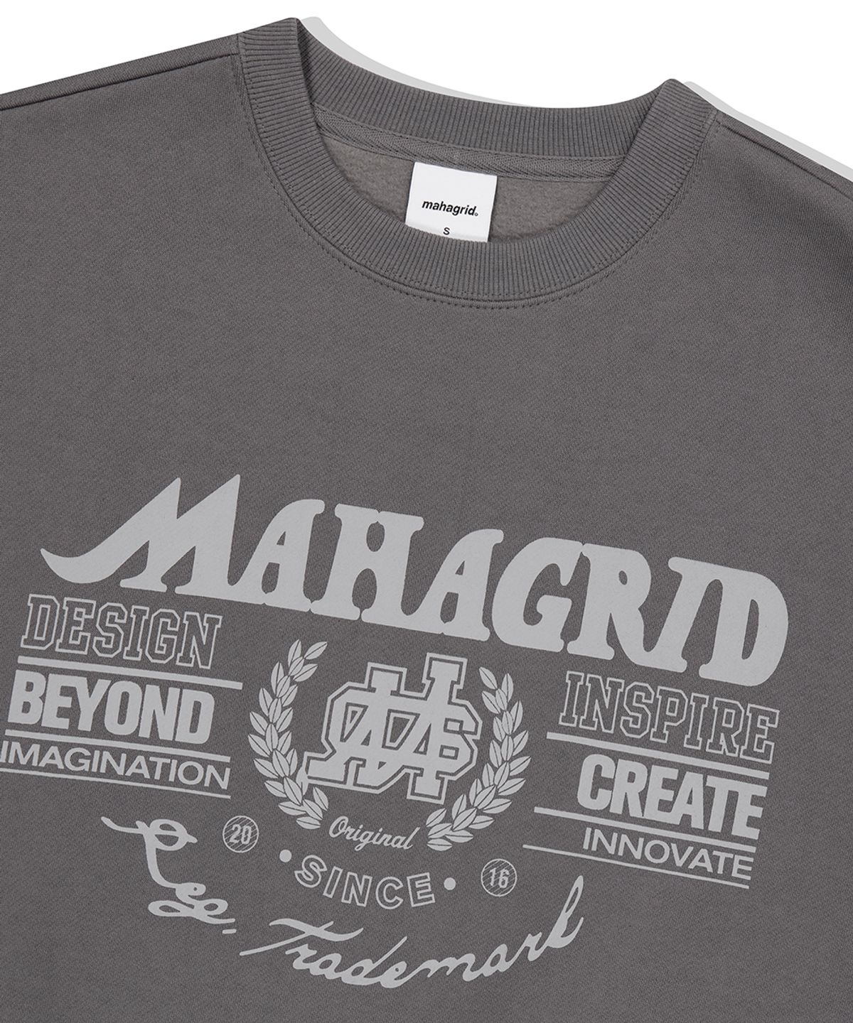 마하그리드(MAHAGRID) TRADEMARK SWEATSHIRT MOCHA GREY(MG2EFMM462A)
