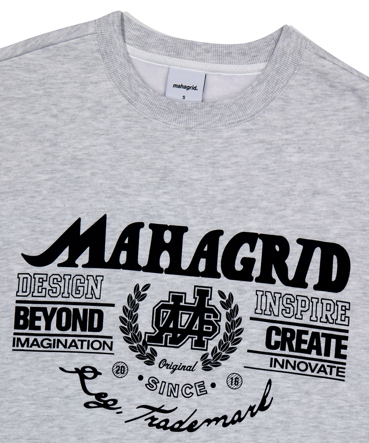 마하그리드(MAHAGRID) TRADEMARK SWEATSHIRT LIGHT GREY(MG2EFMM462A)