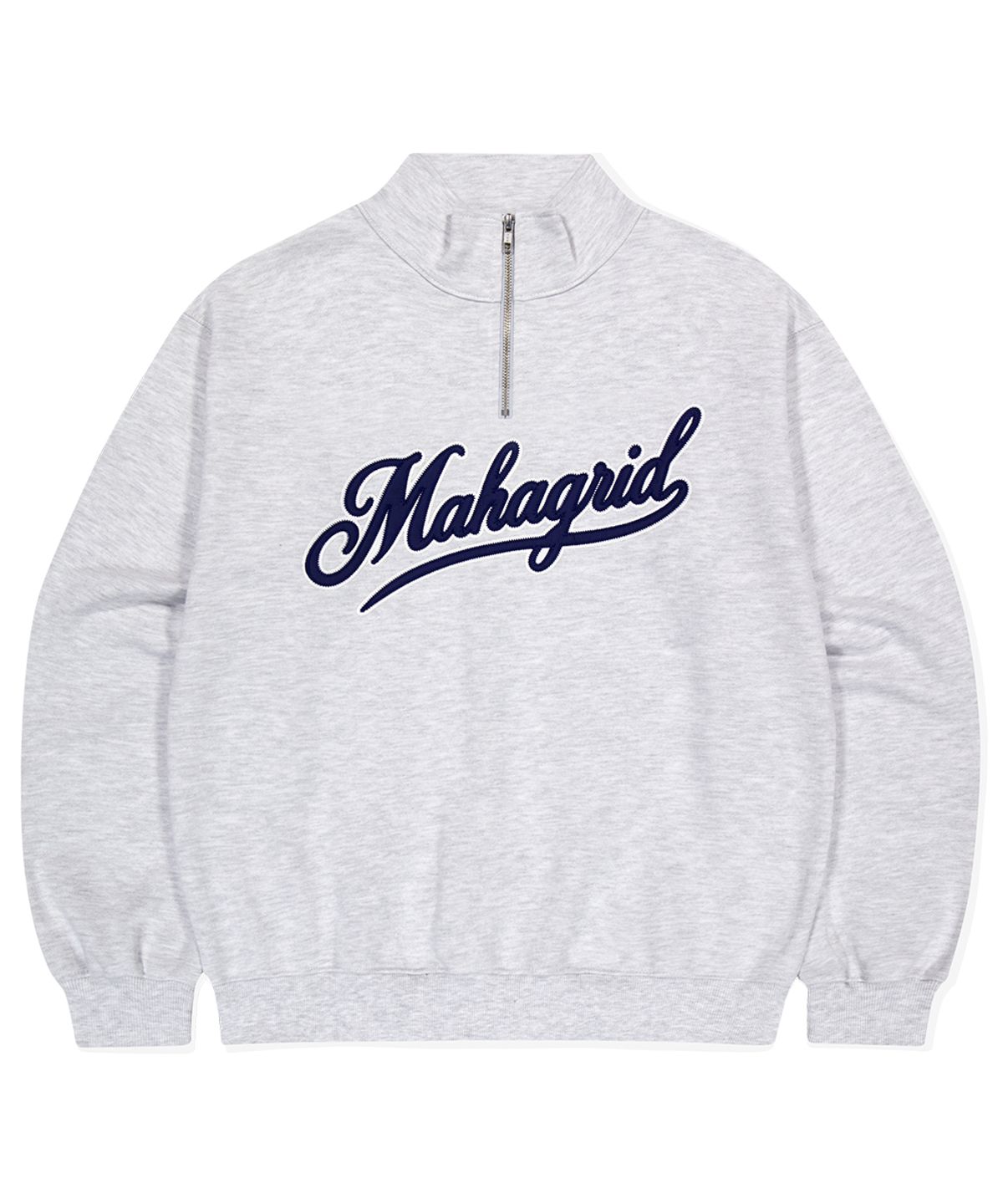 마하그리드(MAHAGRID) SCRIPT LOGO HALF ZIP UP_2colors
