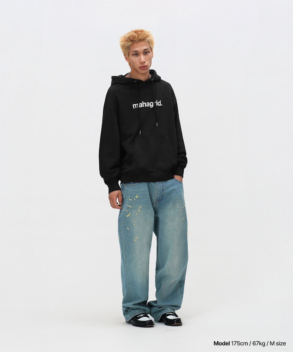 마하그리드(MAHAGRID) BASIC LOGO HOODIE BLACK(MG2EFMM407A)