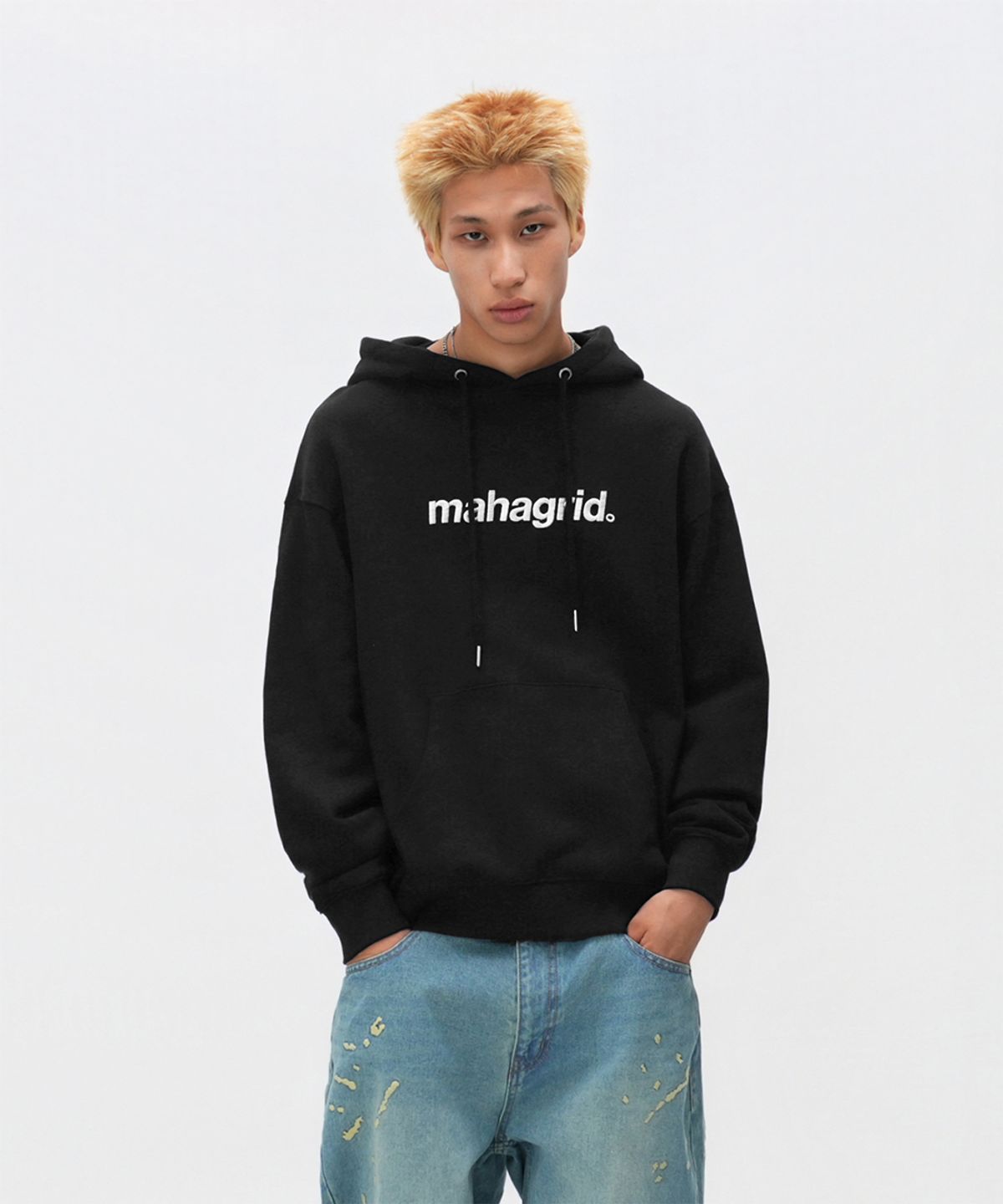 마하그리드(MAHAGRID) BASIC LOGO HOODIE BLACK(MG2EFMM407A)