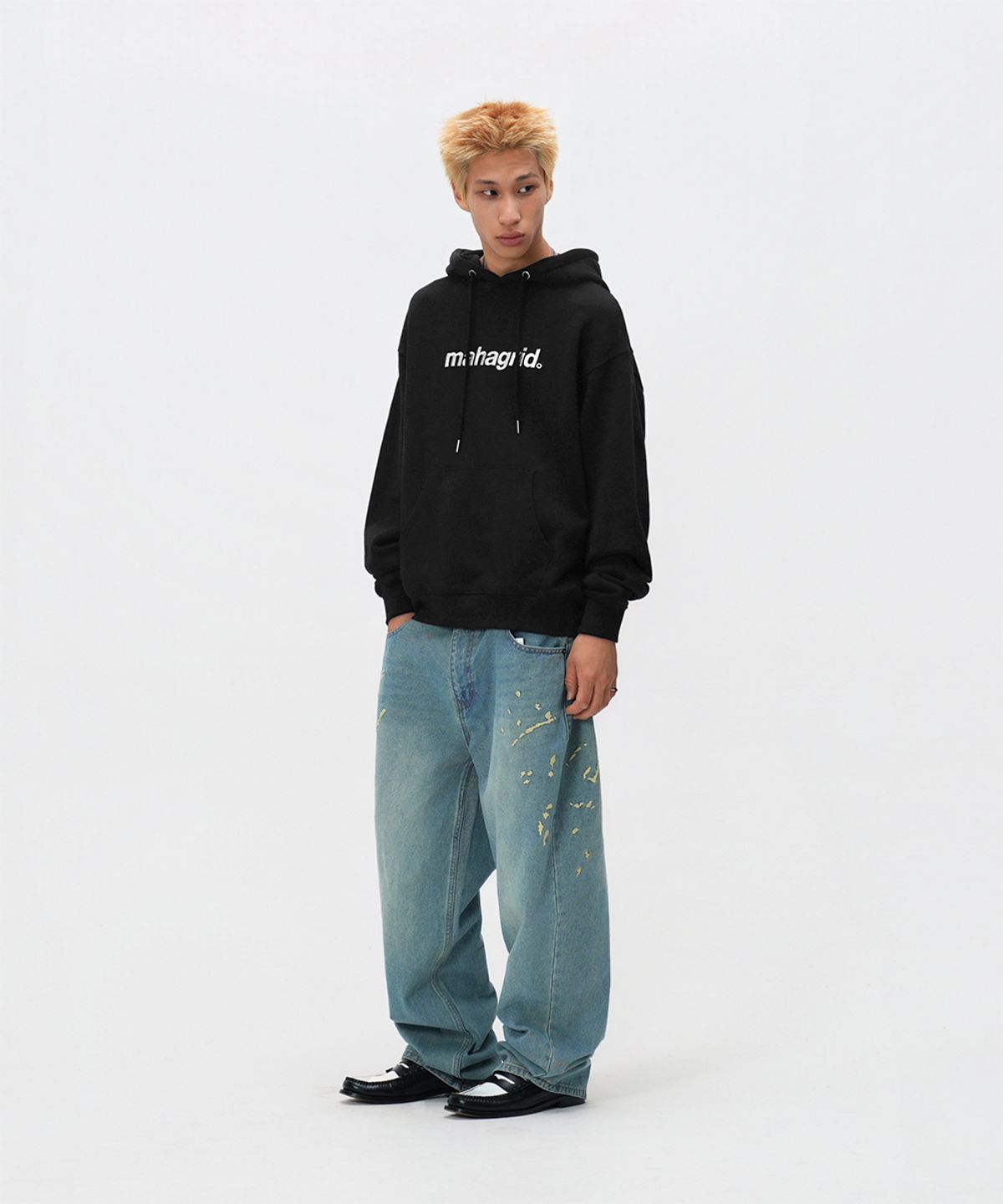 마하그리드(MAHAGRID) BASIC LOGO HOODIE BLACK(MG2EFMM407A)