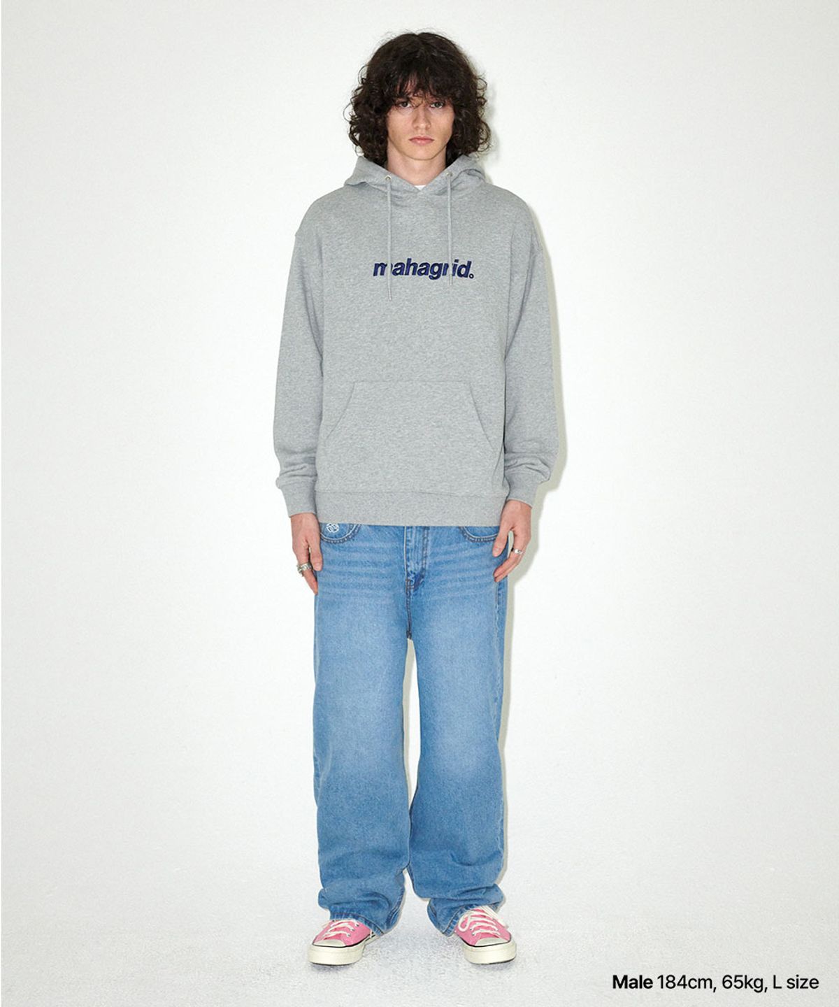 마하그리드(MAHAGRID) BASIC LOGO HOODIE GREY(MG2EFMM407A)