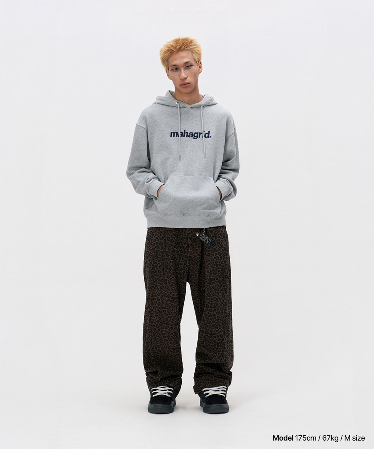 마하그리드(MAHAGRID) BASIC LOGO HOODIE GREY(MG2EFMM407A)