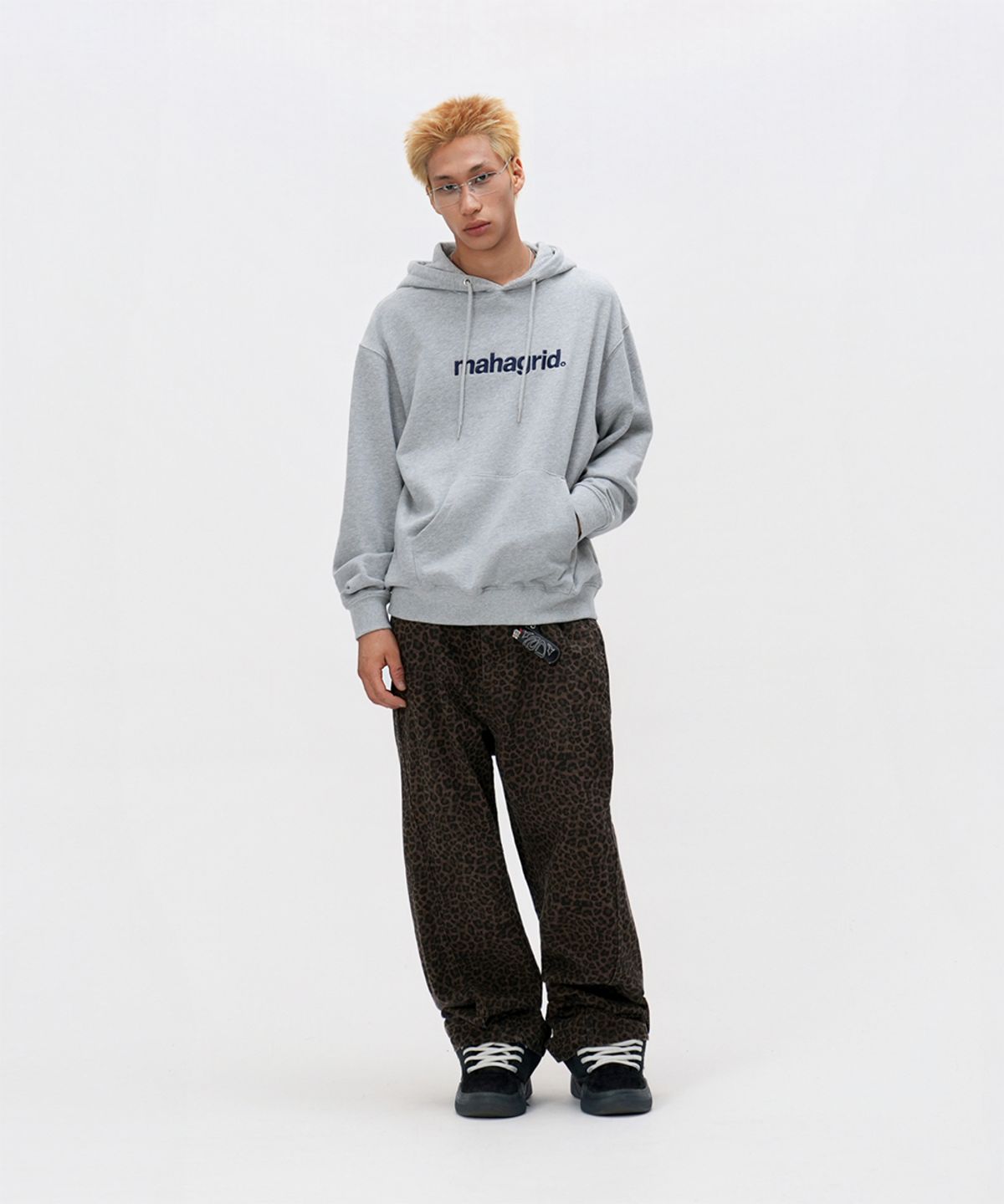 마하그리드(MAHAGRID) BASIC LOGO HOODIE GREY(MG2EFMM407A)