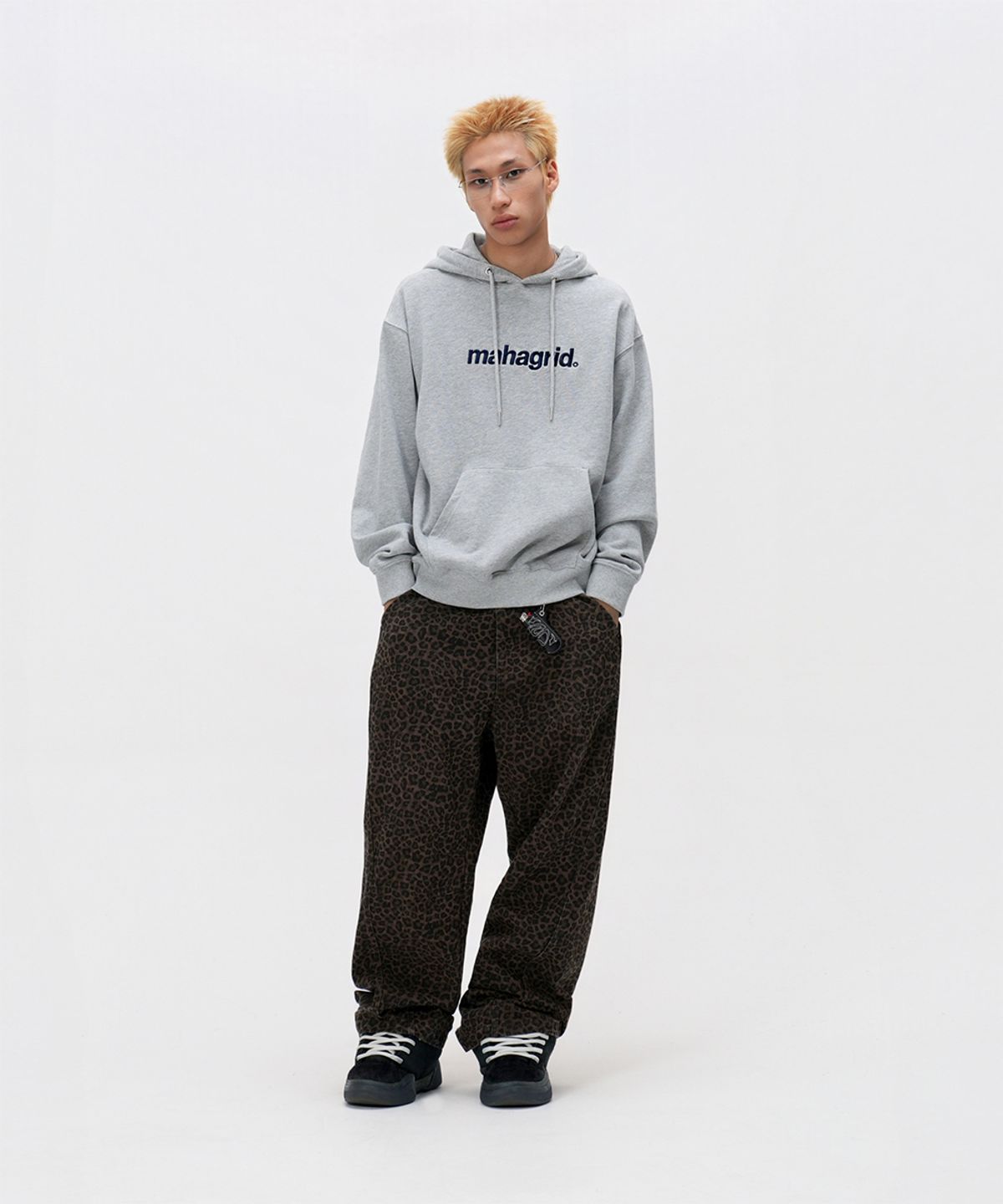 마하그리드(MAHAGRID) BASIC LOGO HOODIE GREY(MG2EFMM407A)