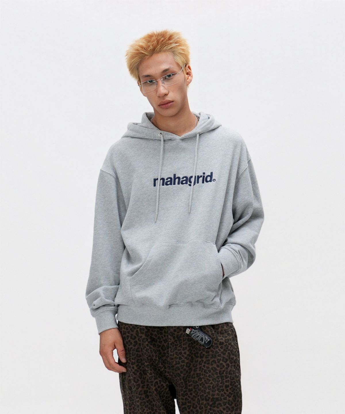마하그리드(MAHAGRID) BASIC LOGO HOODIE GREY(MG2EFMM407A)