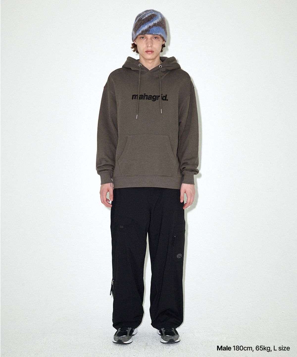 마하그리드(MAHAGRID) BASIC LOGO HOODIE BROWN(MG2EFMM407A)