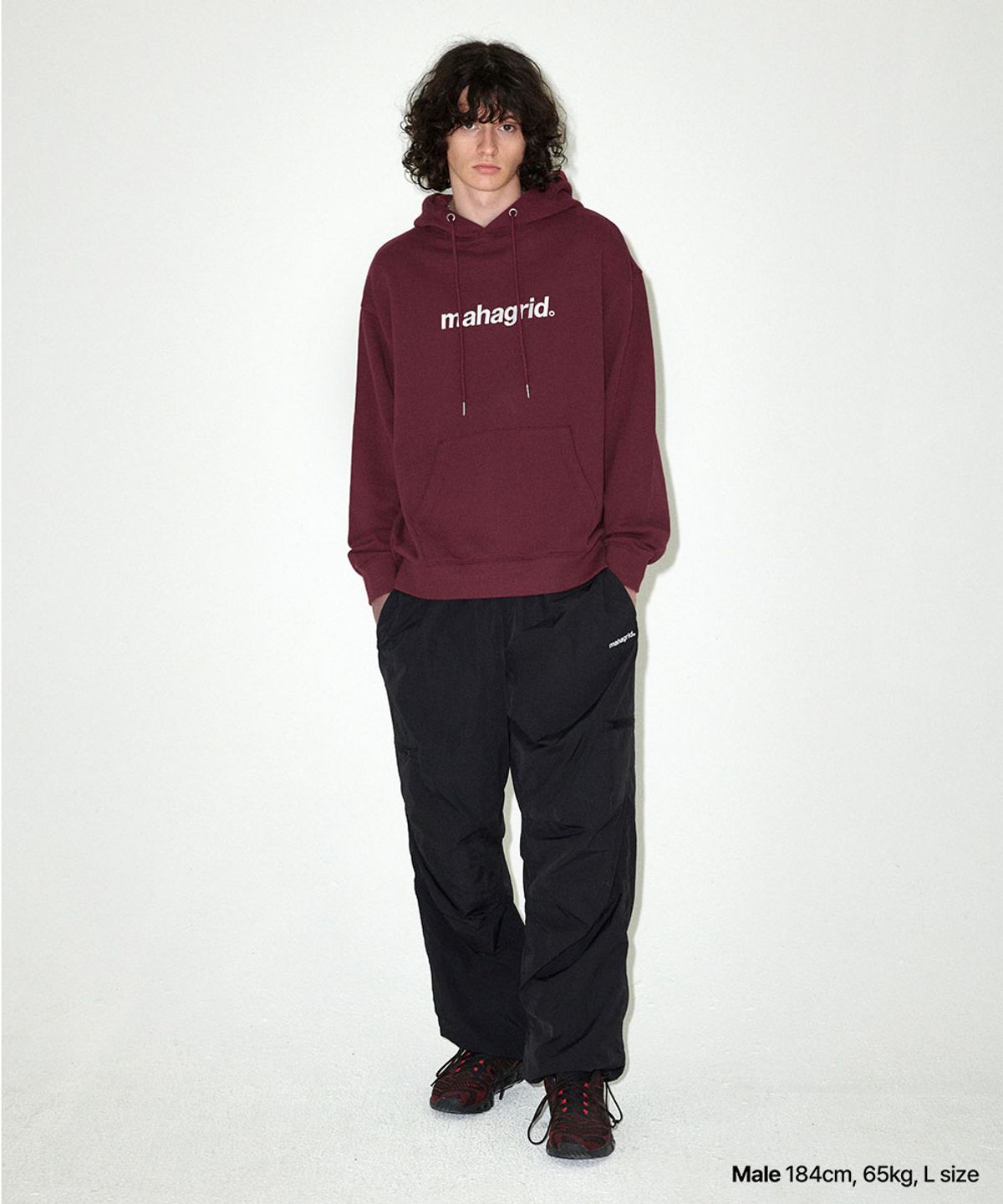 마하그리드(MAHAGRID) BASIC LOGO HOODIE BURGUNDY(MG2EFMM407A)